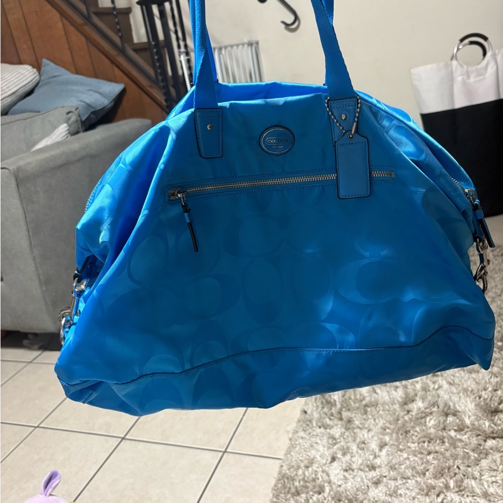 Coach Vibrant Blue Travel Bag